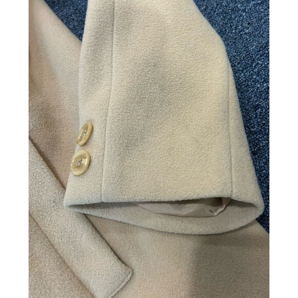 Vintage Chadwick’s 100% Wool Coat Sz 14 Double Breasted Tan Camel 48” Long - Picture 7 of 16